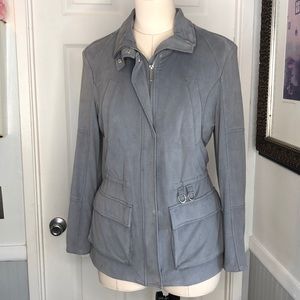 Kenneth Cole zippered micro suede jacket